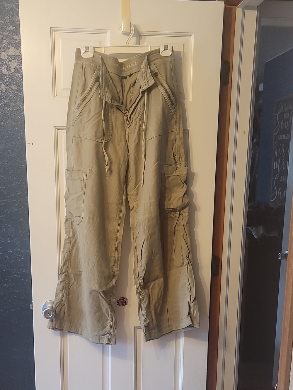 American Eagle Outfitters Men's Light Olive Cargo Pants